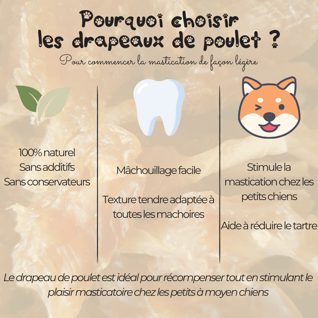 Drapeaux de poulet - 100g