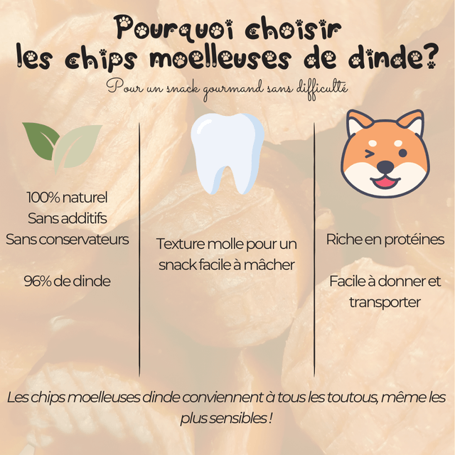 Chips moelleuse de dinde - 100g